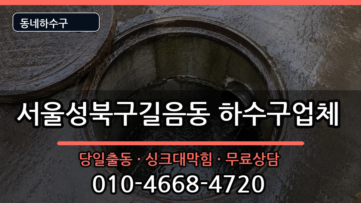 서울성북구길음동  하수구막힘 FAQ형