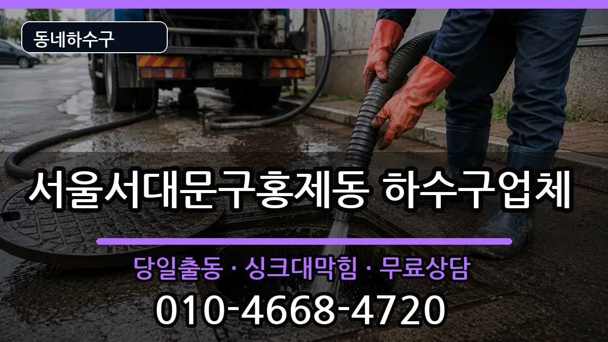 서울서대문구홍제동 하수구막힘 증상 처리 안내 이미지 1