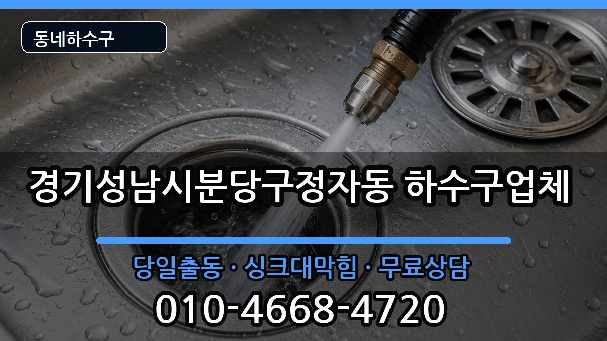 경기성남시분당구정자동 하수구막힘 경기성남시분당구정자동 하수구막힘 증상 처리 안내 이미지 1