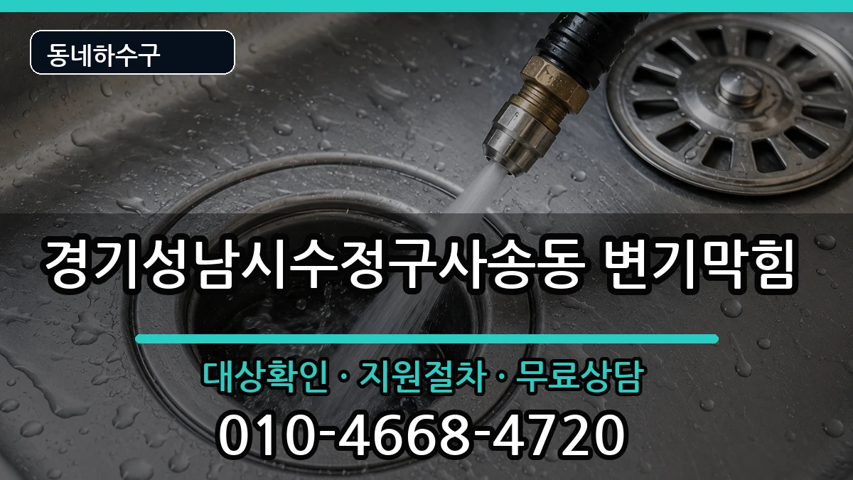 경기성남시수정구사송동 변기막힘 증상 처리 안내 이미지 2