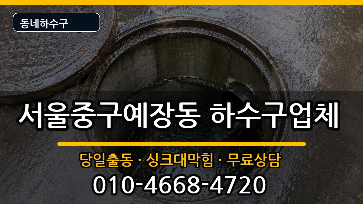 서울중구예장동 하수구막힘 서울중구예장동 하수구막힘 증상 처리 안내 이미지 3