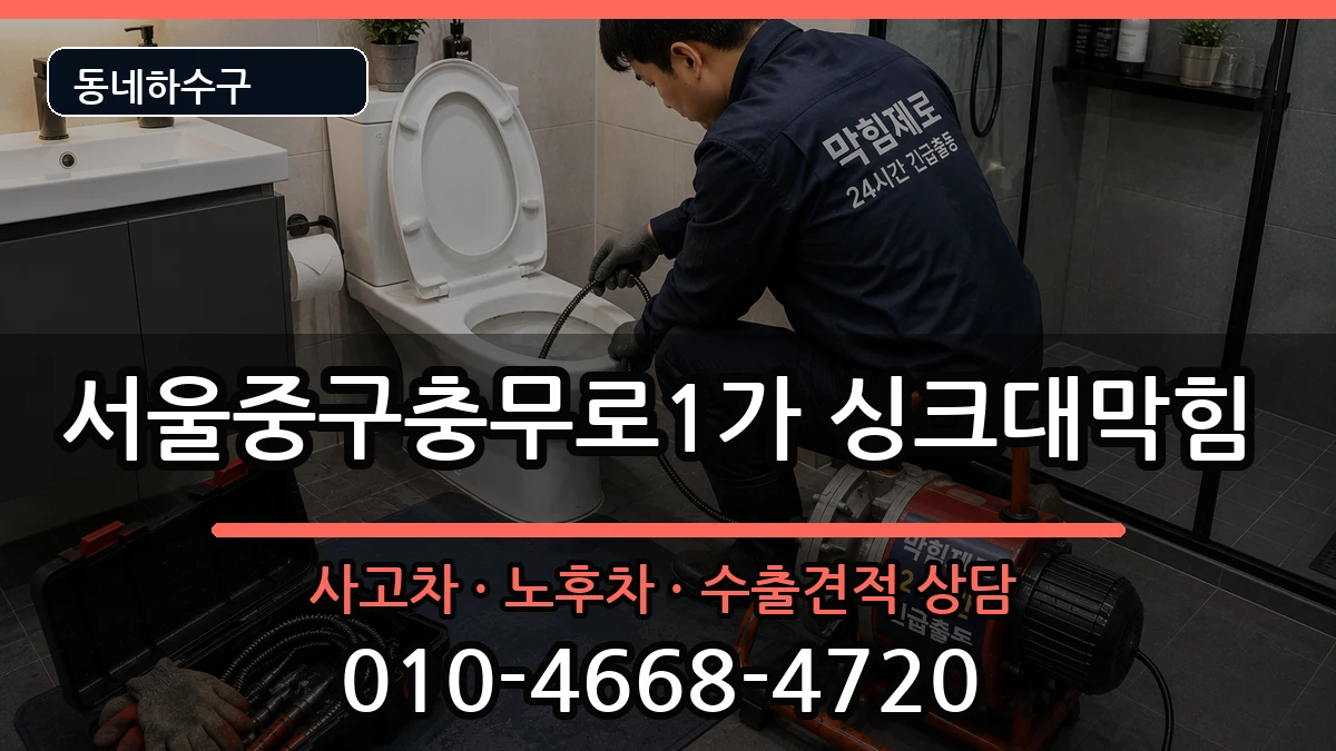 서울중구충무로1가 싱크대막힘 증상 처리 안내 이미지 2