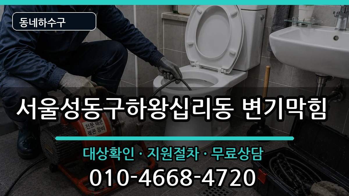 서울성동구하왕십리동 변기막힘 증상 처리 안내 이미지 2