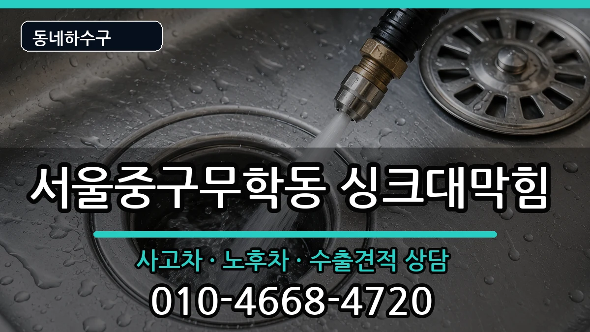 서울중구무학동 싱크대막힘 증상 처리 안내 이미지 3