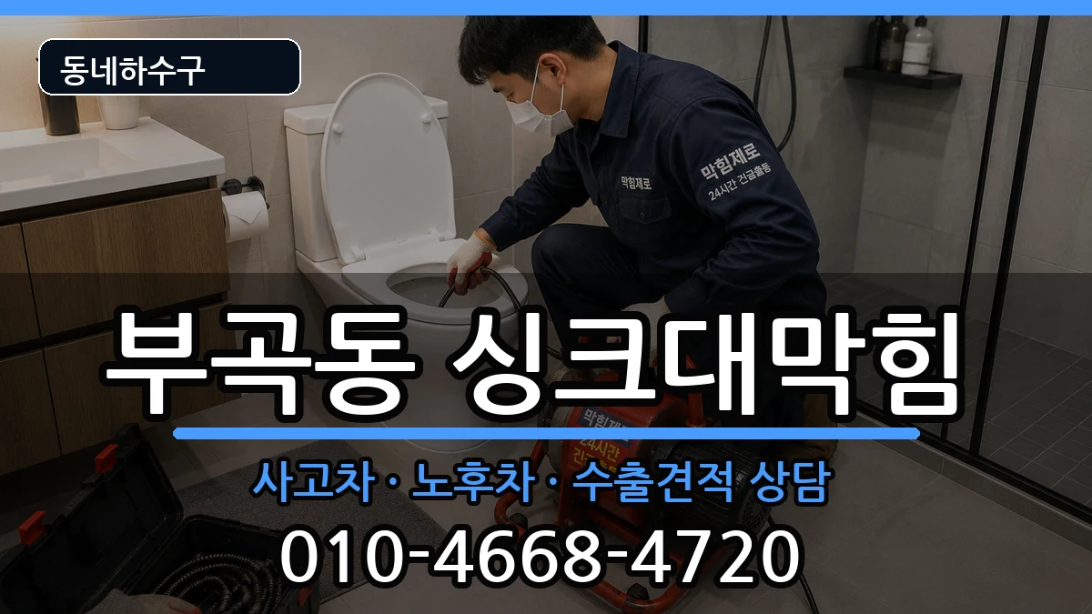 경기안산시상록구부곡동  싱크대막힘 사례형
