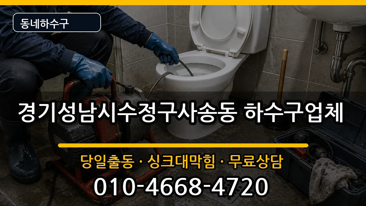 경기성남시수정구사송동 하수구막힘 경기성남시수정구사송동 하수구막힘 증상 처리 안내 이미지 3