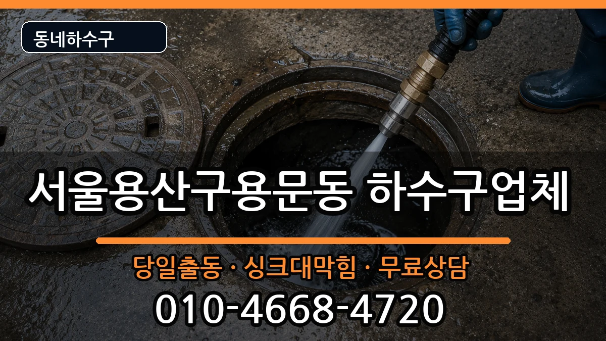 서울용산구용문동 하수구막힘 서울용산구용문동 하수구막힘 증상 처리 안내 이미지 3