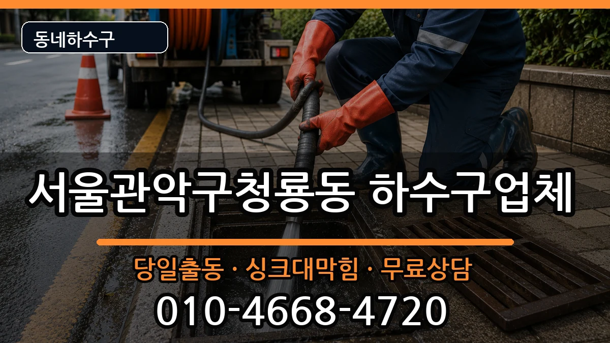 서울관악구청룡동  하수구막힘 질문형