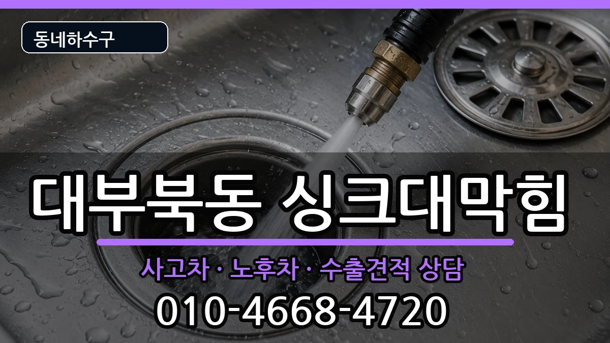 경기안산시단원구대부북동 싱크대막힘 증상 처리 안내 이미지 3