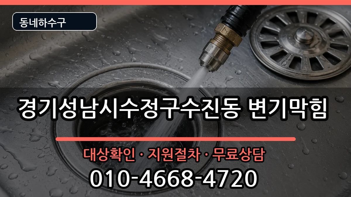 경기성남시수정구수진동 변기막힘 증상 처리 안내 이미지 2
