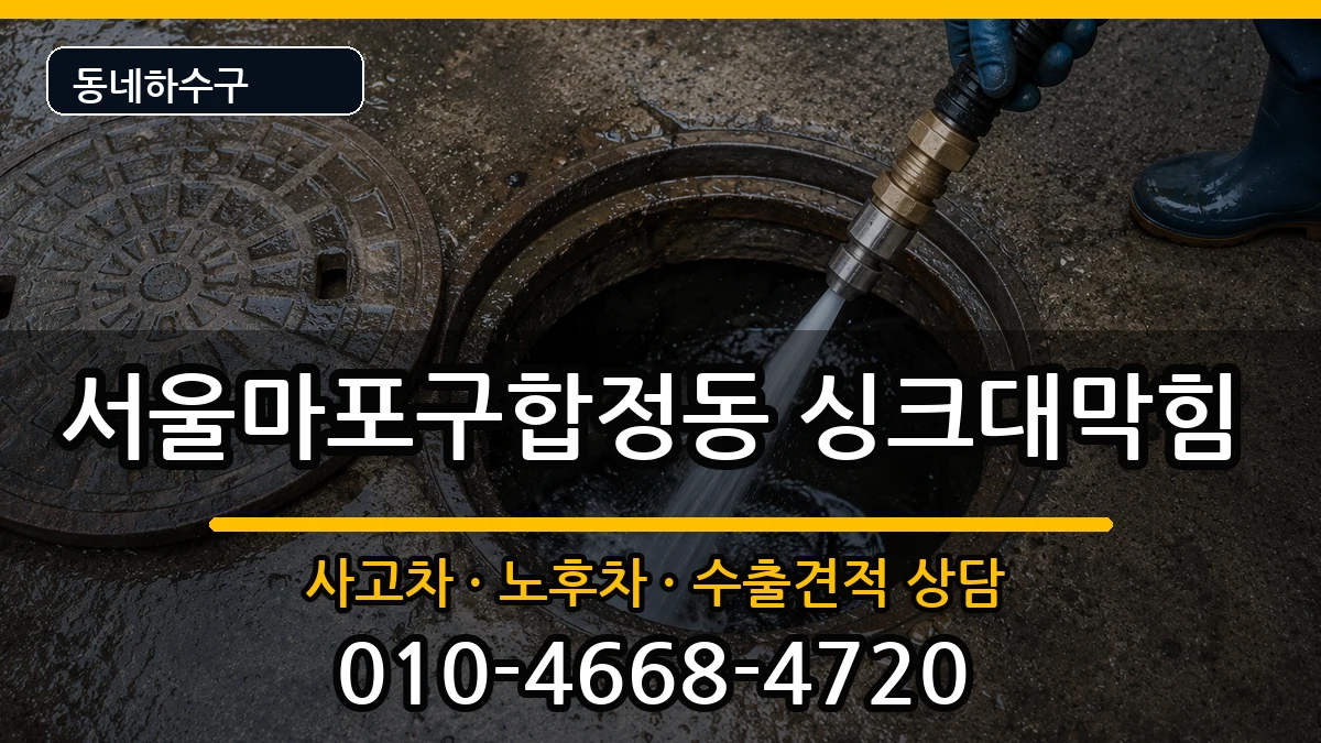 서울마포구합정동 싱크대막힘 서울마포구합정동 싱크대막힘 증상 처리 안내 이미지 3