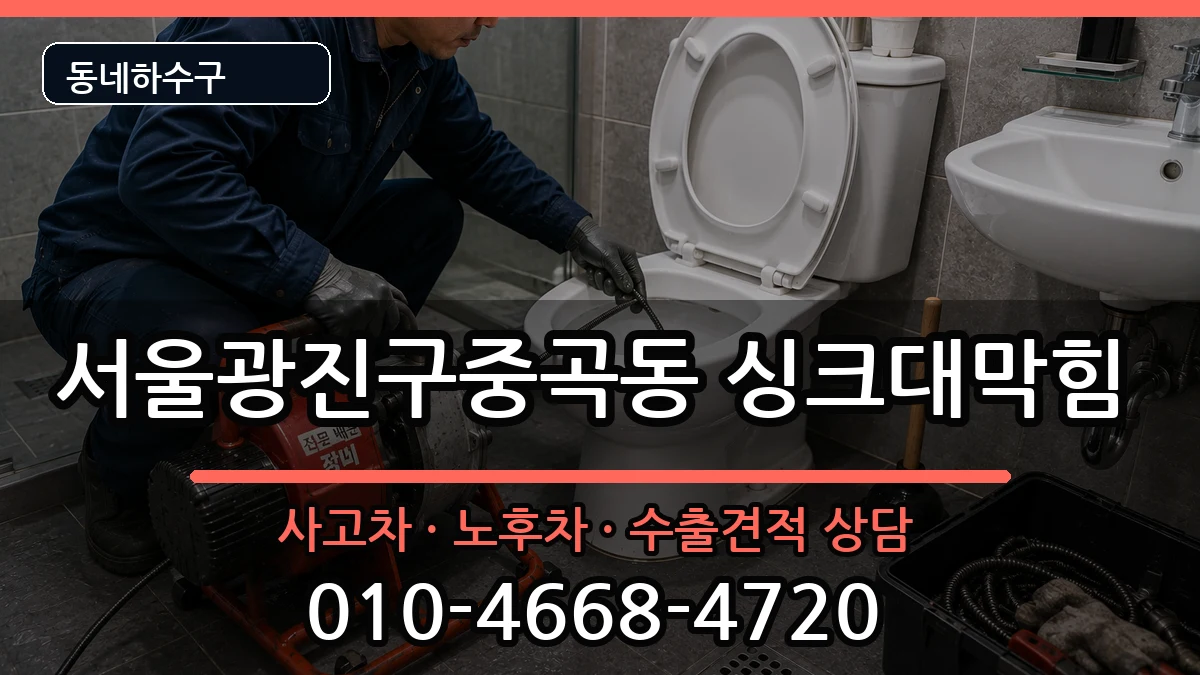 서울광진구중곡동 싱크대막힘 서울광진구중곡동 싱크대막힘 증상 처리 안내 이미지 1