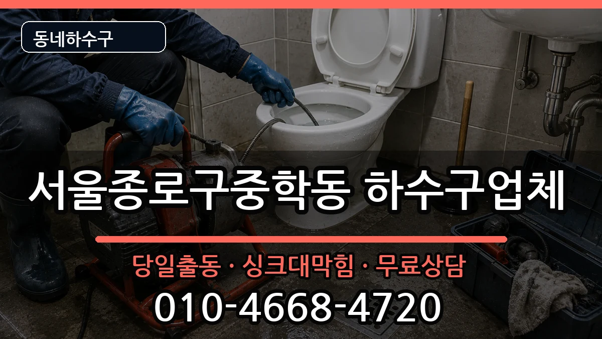 서울종로구중학동 하수구막힘 서울종로구중학동 하수구막힘 증상 처리 안내 이미지 1