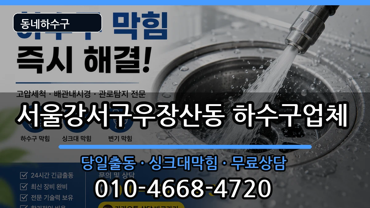 서울강서구우장산동  하수구막힘 지역형