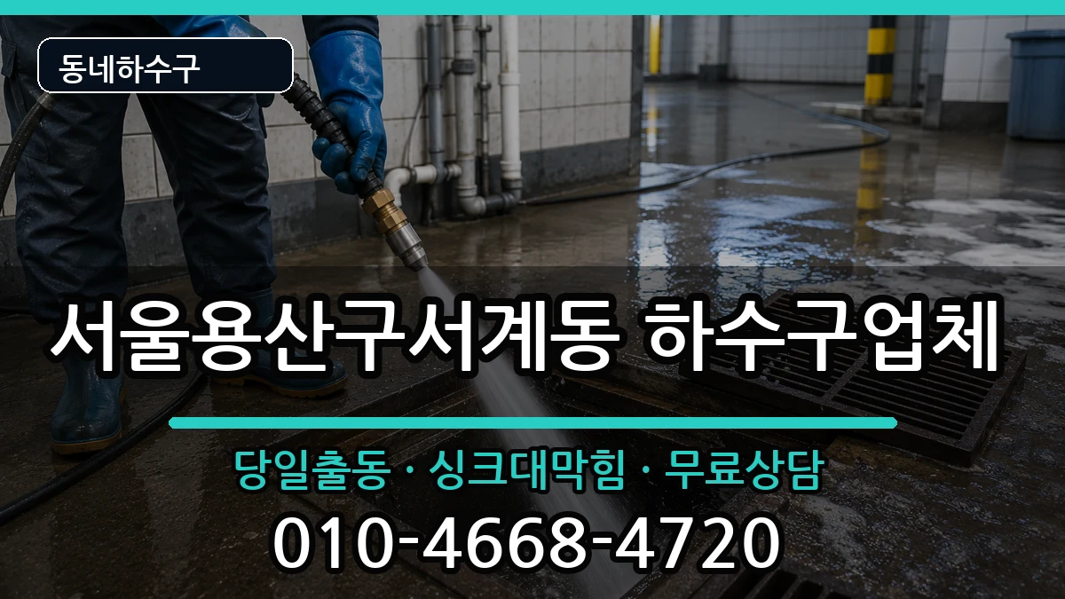 서울용산구서계동 하수구막힘 증상 처리 안내 이미지 2