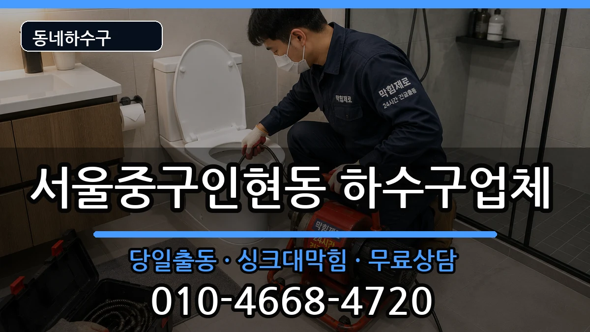 서울중구인현동 하수구막힘 서울중구인현동 하수구막힘 증상 처리 안내 이미지 3