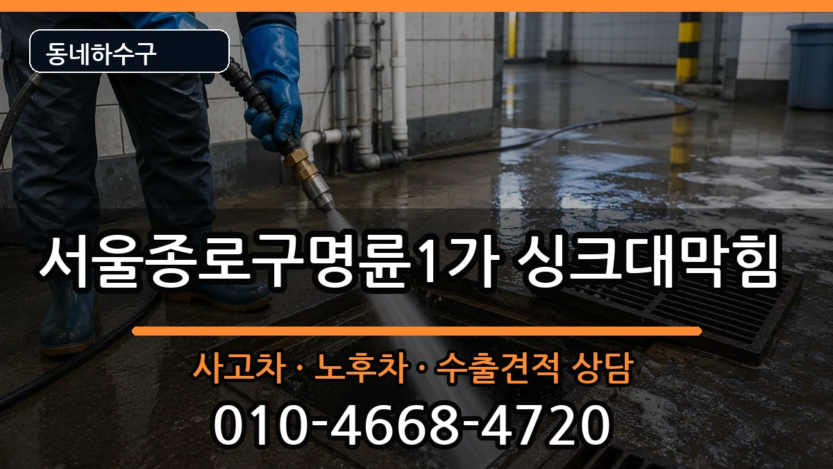 서울종로구명륜1가 싱크대막힘 증상 처리 안내 이미지 1