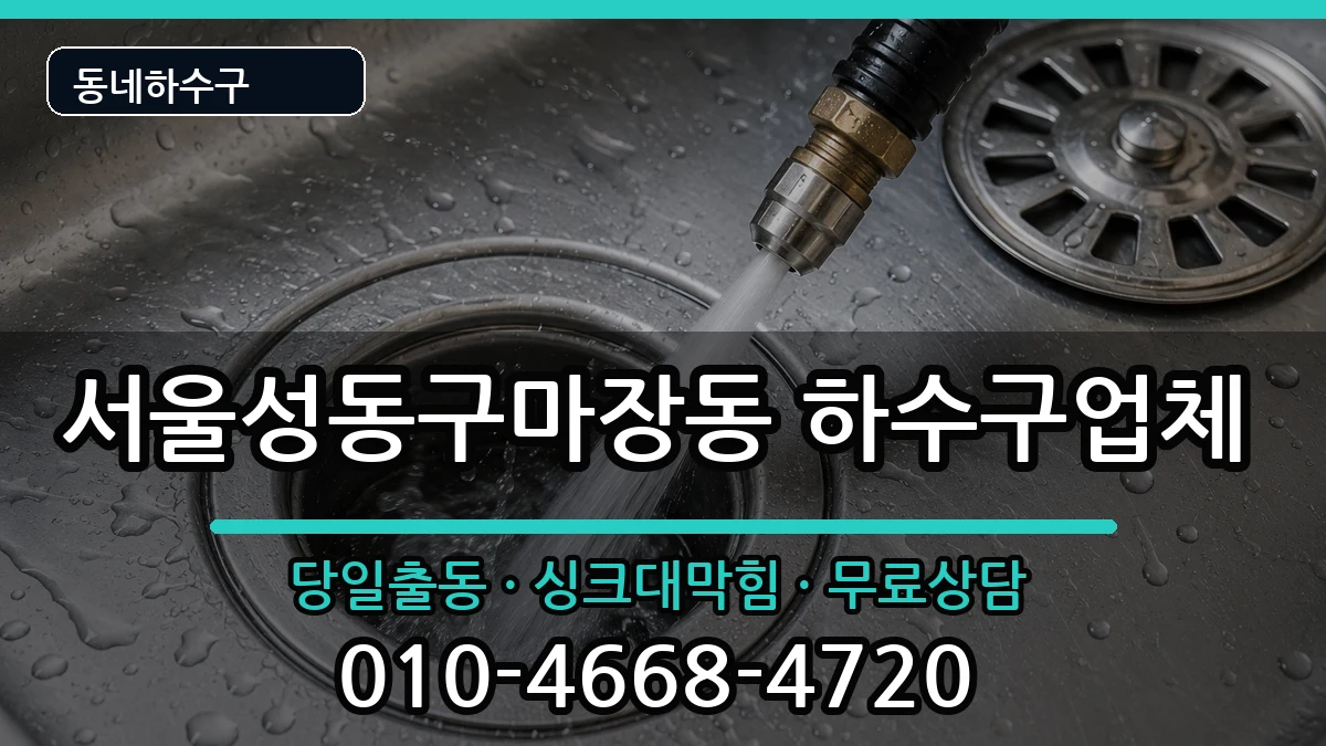 서울성동구마장동 하수구막힘 증상 처리 안내 이미지 1