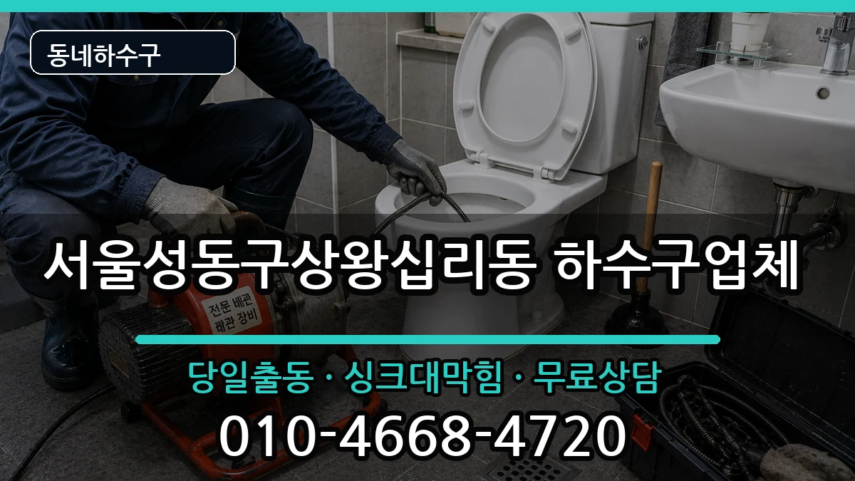 서울성동구상왕십리동 하수구막힘 증상 처리 안내 이미지 1