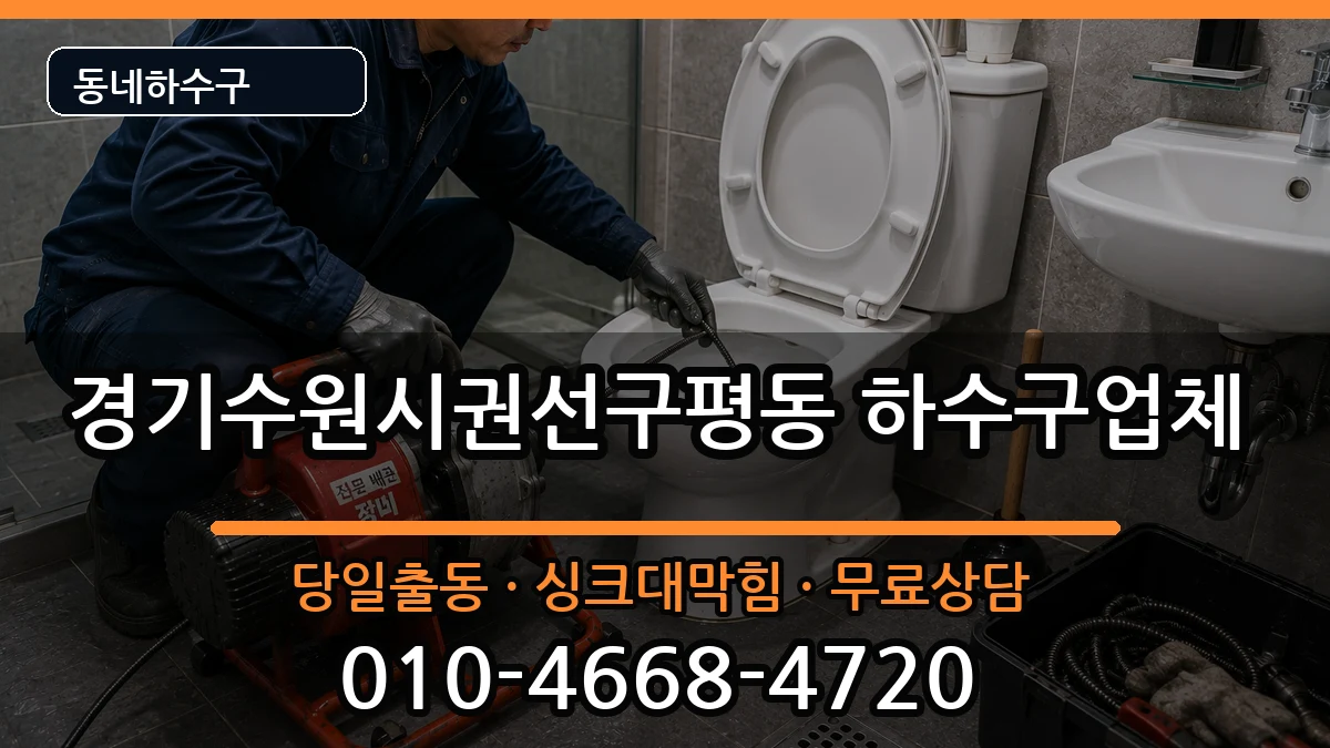 경기수원시권선구평동 하수구막힘 증상 처리 안내 이미지 1