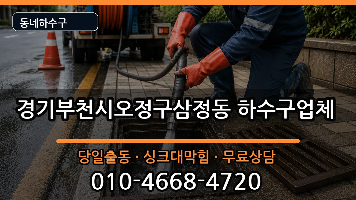경기부천시오정구삼정동 하수구막힘 경기부천시오정구삼정동 하수구막힘 증상 처리 안내 이미지 3