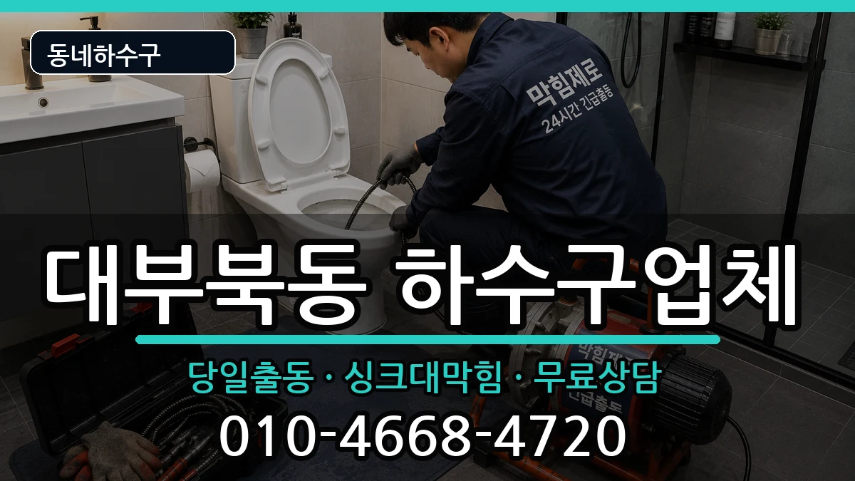 경기안산시단원구대부북동 하수구막힘 증상 처리 안내 이미지 1