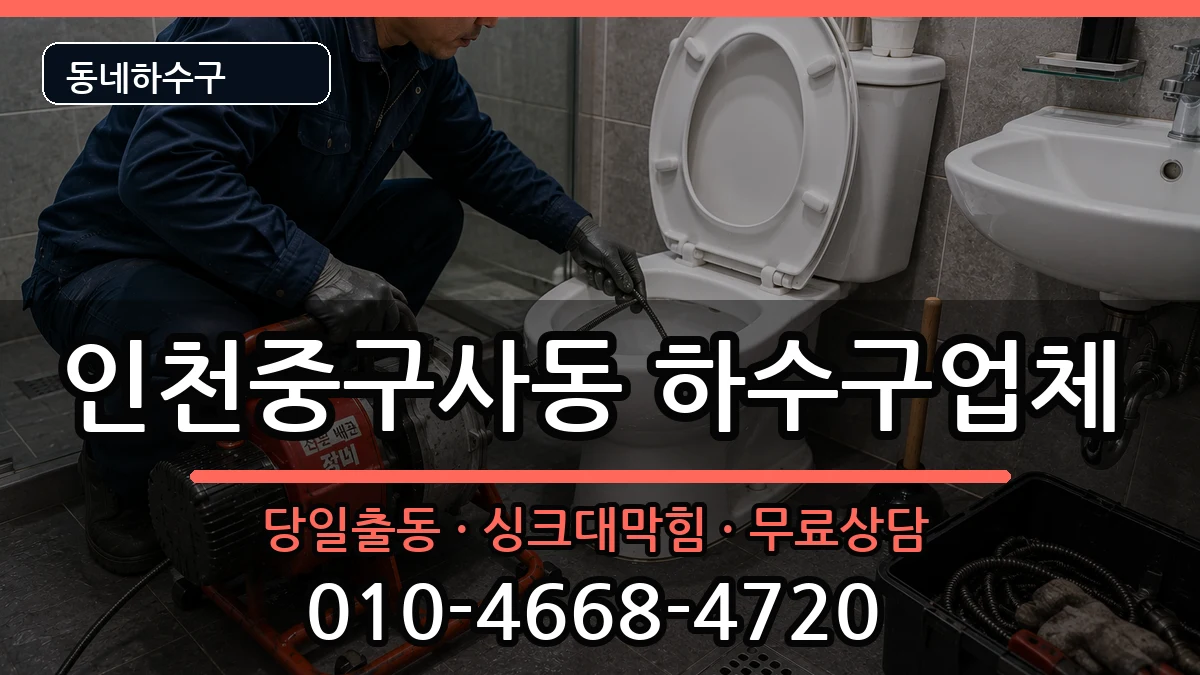 인천중구사동 하수구막힘 인천중구사동 하수구막힘 증상 처리 안내 이미지 1