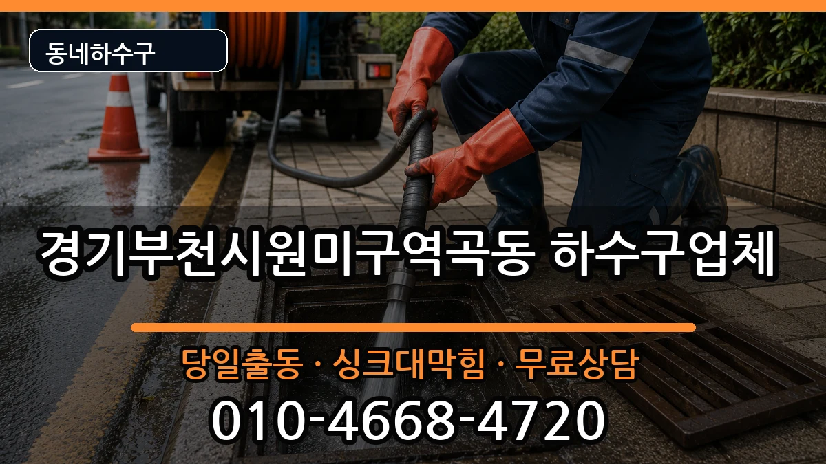 경기부천시원미구역곡동 하수구막힘 경기부천시원미구역곡동 하수구막힘 증상 처리 안내 이미지 3