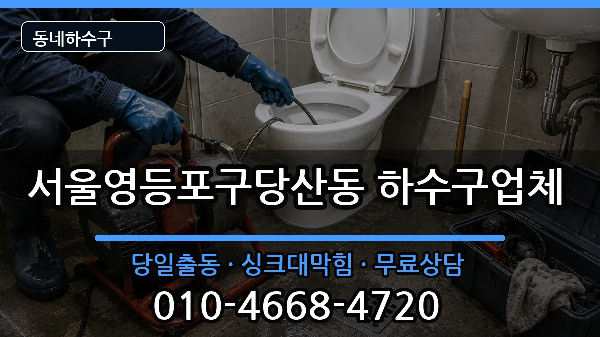 서울영등포구당산동 하수구막힘 증상 처리 안내 이미지 2