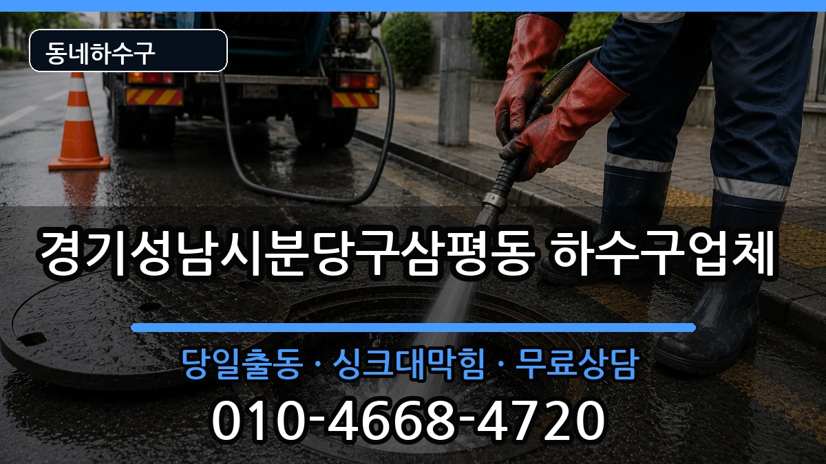 경기성남시분당구삼평동 하수구막힘 경기성남시분당구삼평동 하수구막힘 증상 처리 안내 이미지 2