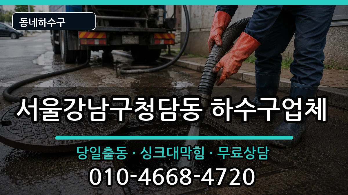 서울강남구청담동 하수구막힘 서울강남구청담동 하수구막힘 증상 처리 안내 이미지 2