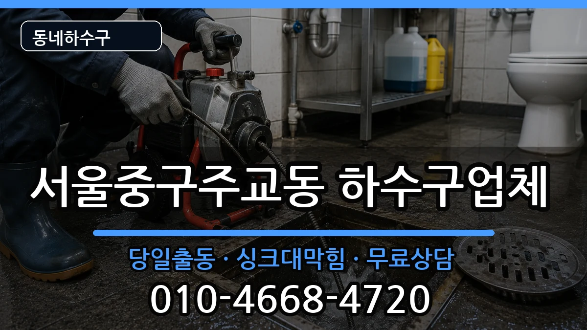 서울중구주교동  하수구막힘 정보형
