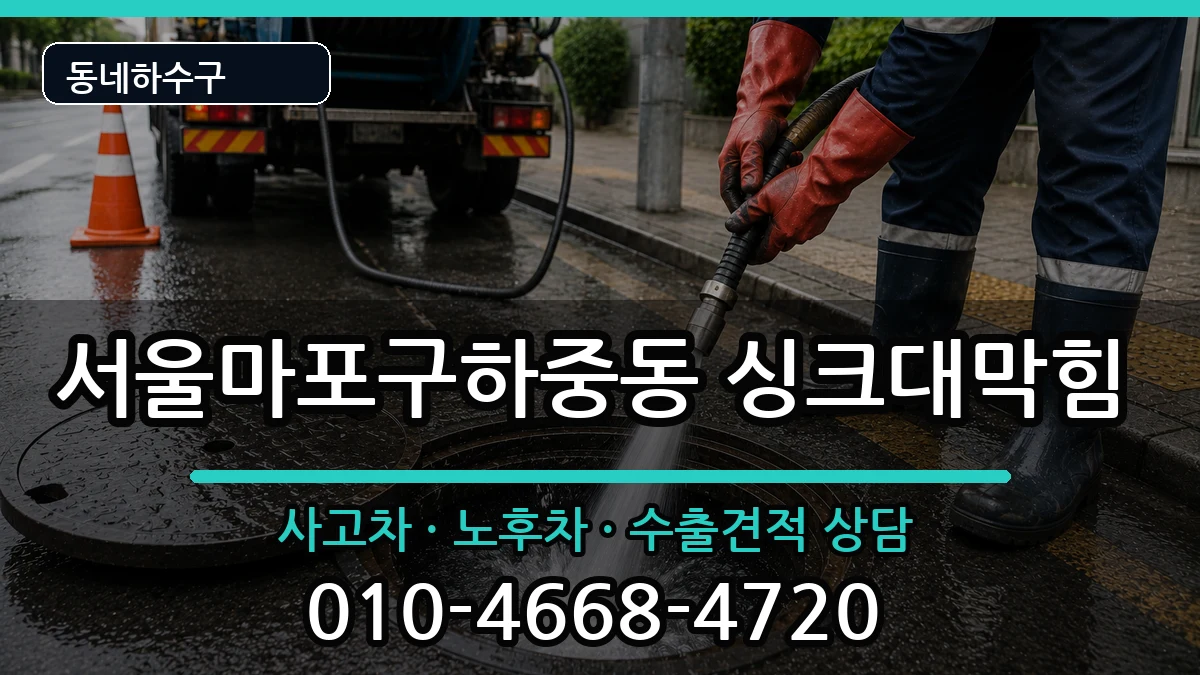 서울마포구하중동 싱크대막힘 증상 처리 안내 이미지 2