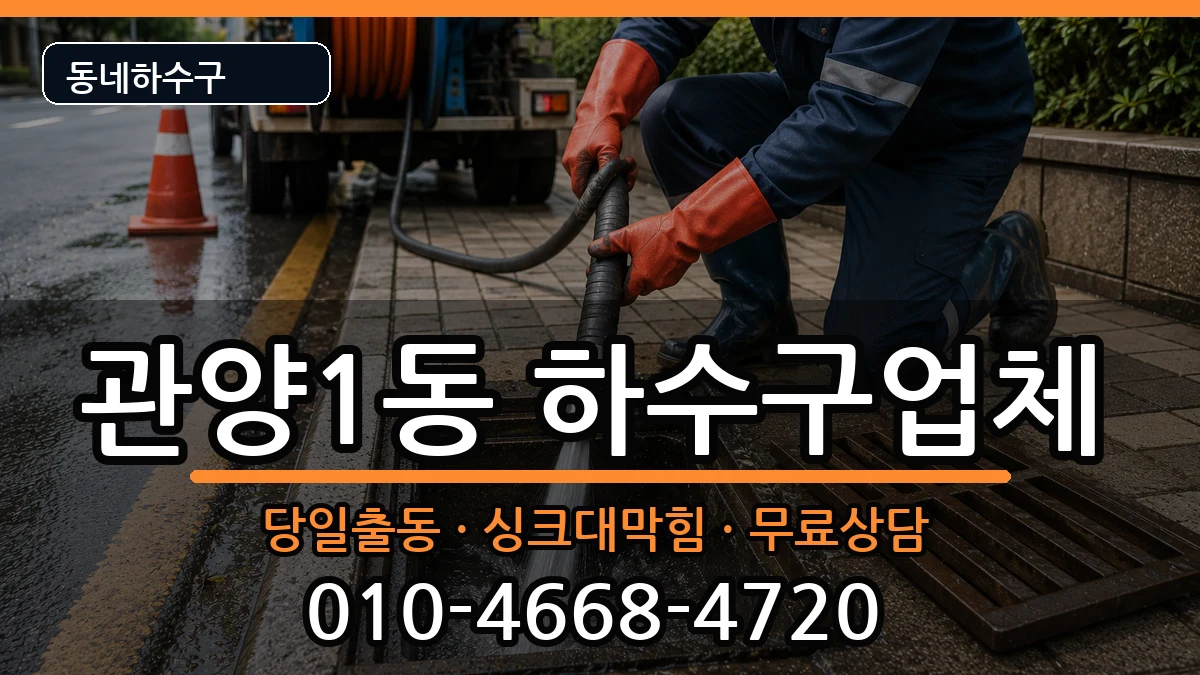 경기안양시동안구관양1동  하수구막힘 질문형