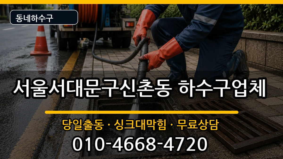 서울서대문구신촌동 하수구막힘 증상 처리 안내 이미지 3