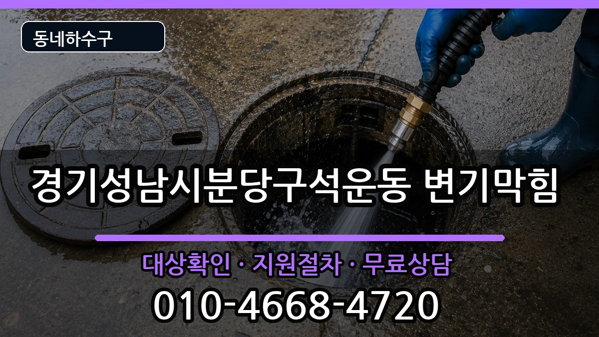경기성남시분당구석운동  변기막힘 FAQ형