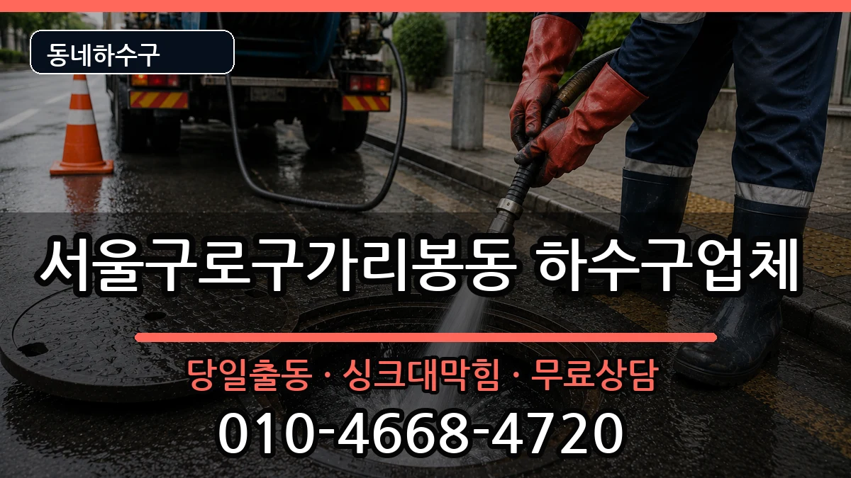 서울구로구가리봉동  하수구막힘 질문형