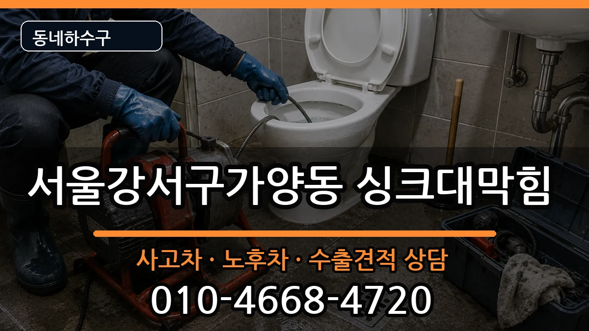 서울강서구가양동 싱크대막힘 증상 처리 안내 이미지 1