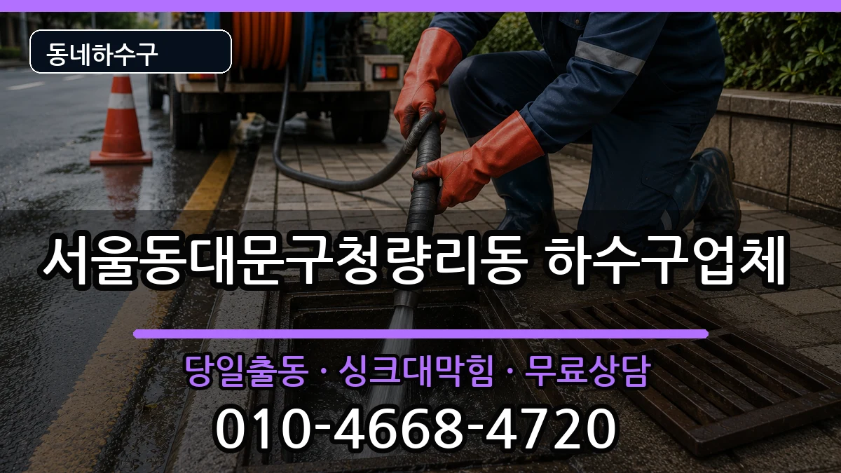 서울동대문구청량리동 하수구막힘 증상 처리 안내 이미지 1