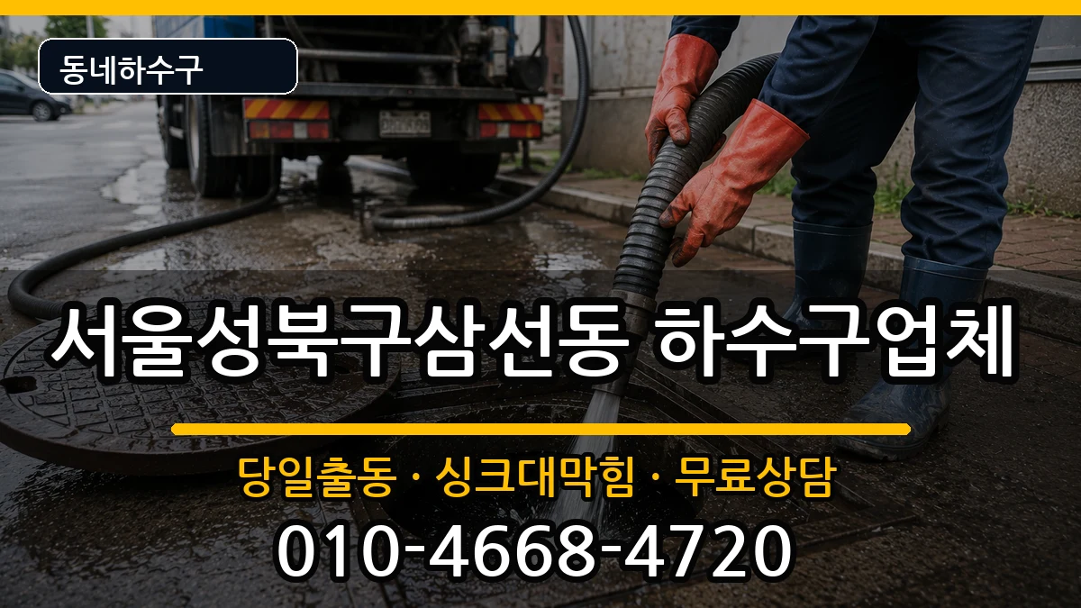 서울성북구삼선동 하수구막힘 증상 처리 안내 이미지 2