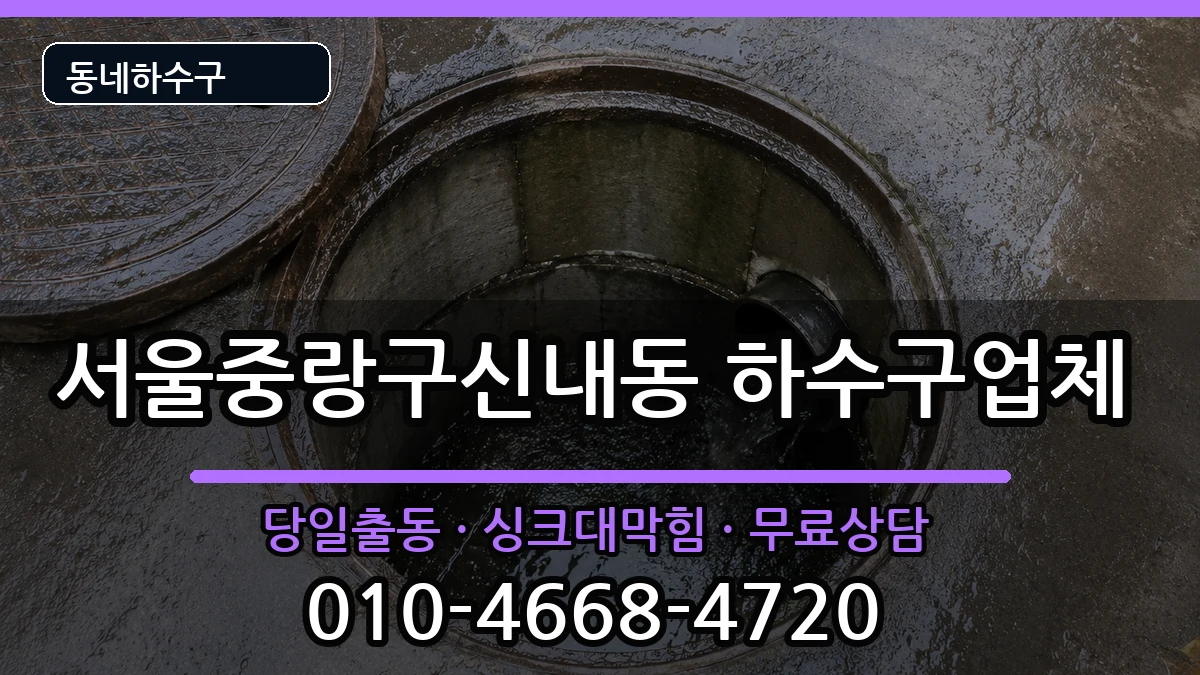 서울중랑구신내동 하수구막힘 서울중랑구신내동 하수구막힘 증상 처리 안내 이미지 1