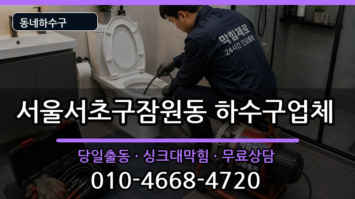 서울서초구잠원동 하수구막힘 증상 처리 안내 이미지 2