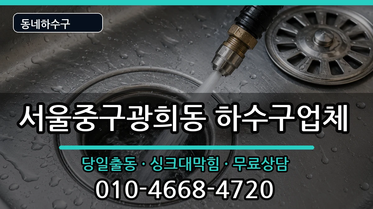 서울중구광희동  하수구막힘 비용형