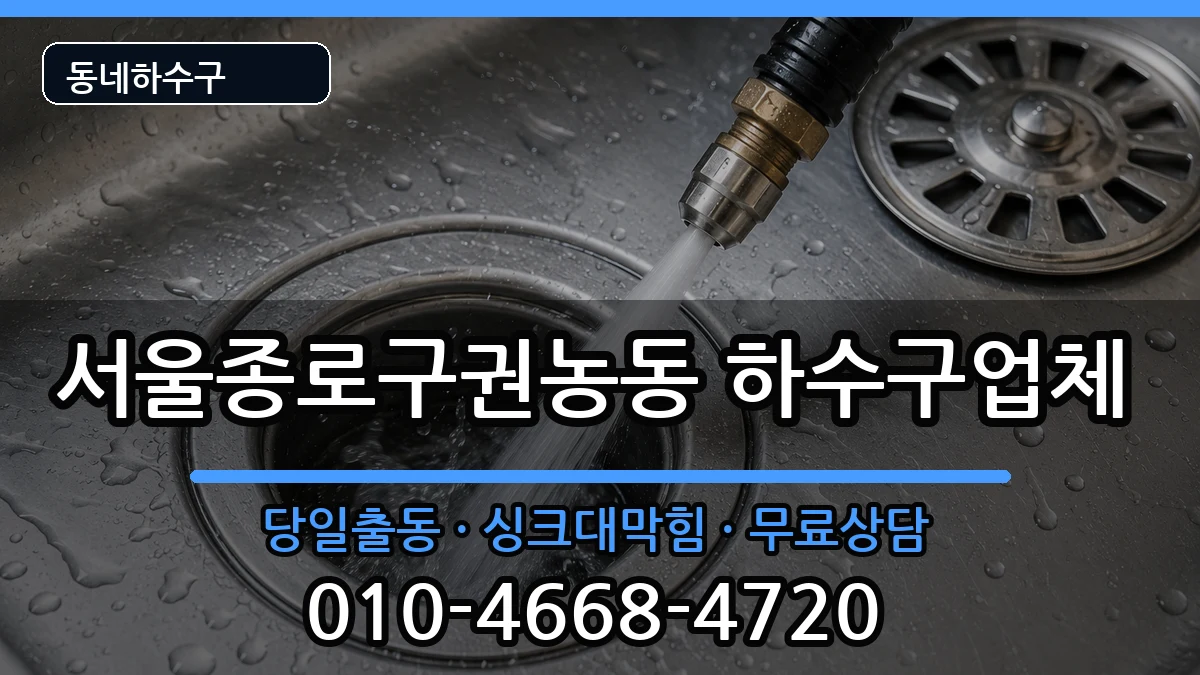 서울종로구권농동 하수구막힘 서울종로구권농동 하수구막힘 증상 처리 안내 이미지 2