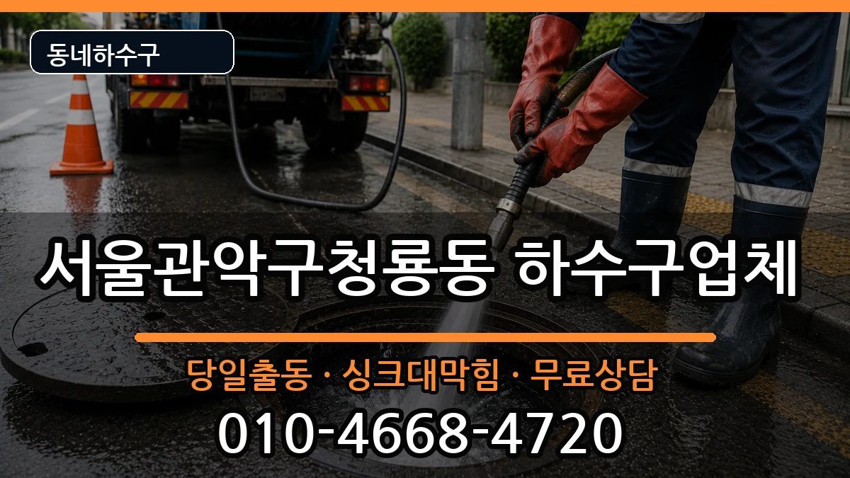 서울관악구청룡동 하수구막힘 서울관악구청룡동 하수구막힘 증상 처리 안내 이미지 2