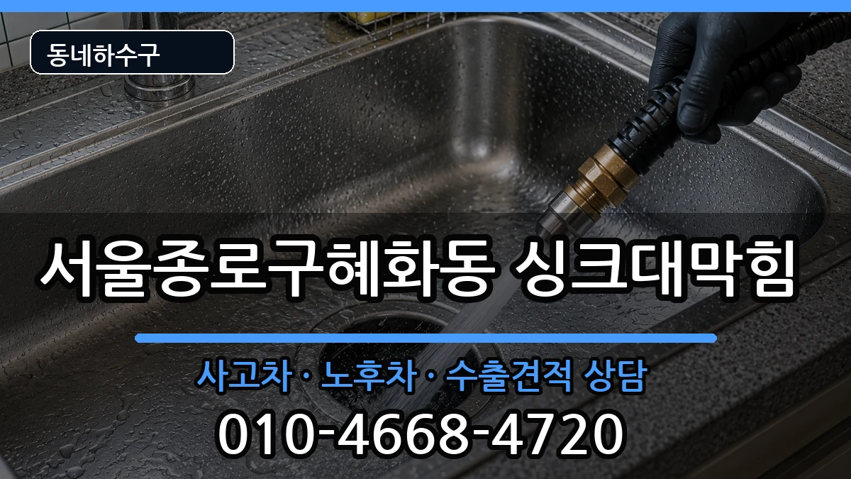 서울종로구혜화동 싱크대막힘 증상 처리 안내 이미지 2
