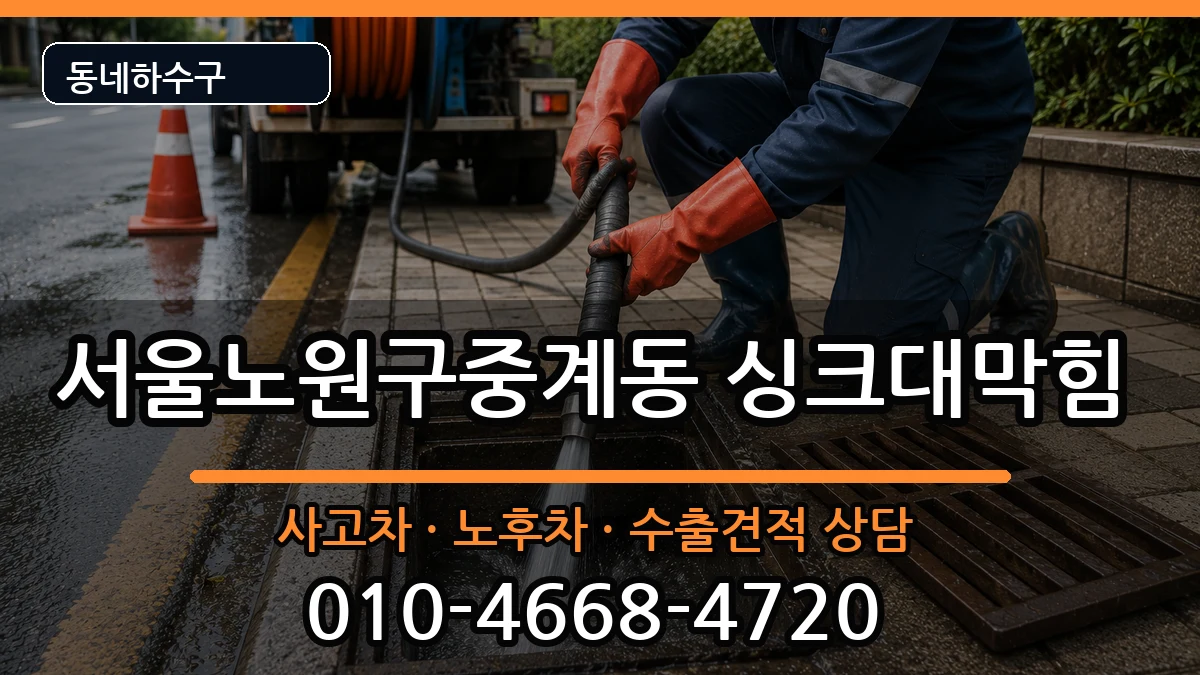 서울노원구중계동 싱크대막힘 서울노원구중계동 싱크대막힘 증상 처리 안내 이미지 3