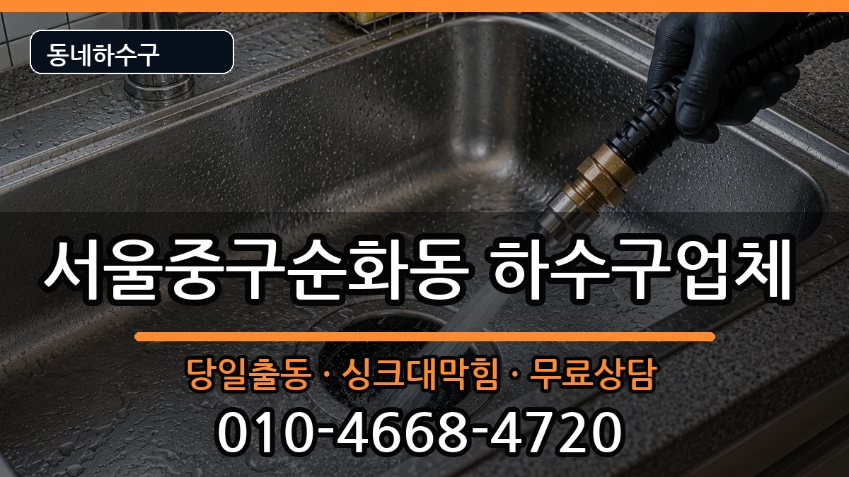 서울중구순화동 하수구막힘 증상 처리 안내 이미지 3