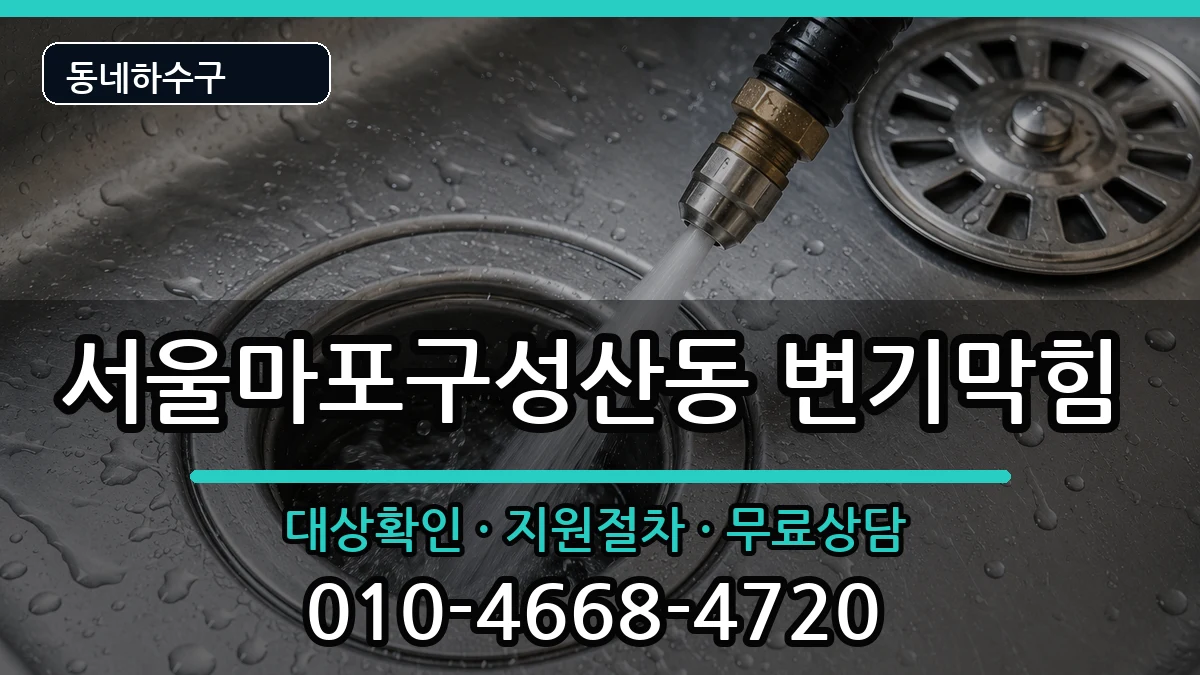 서울마포구성산동 변기막힘 증상 처리 안내 이미지 3