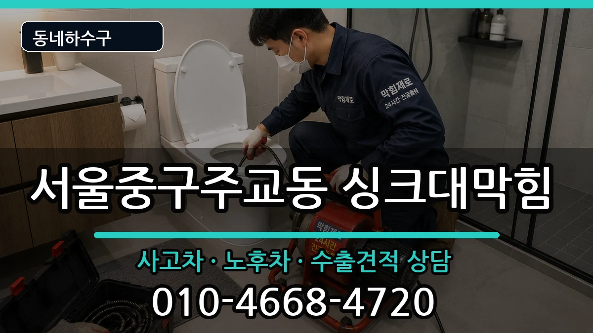 서울중구주교동 싱크대막힘 증상 처리 안내 이미지 3